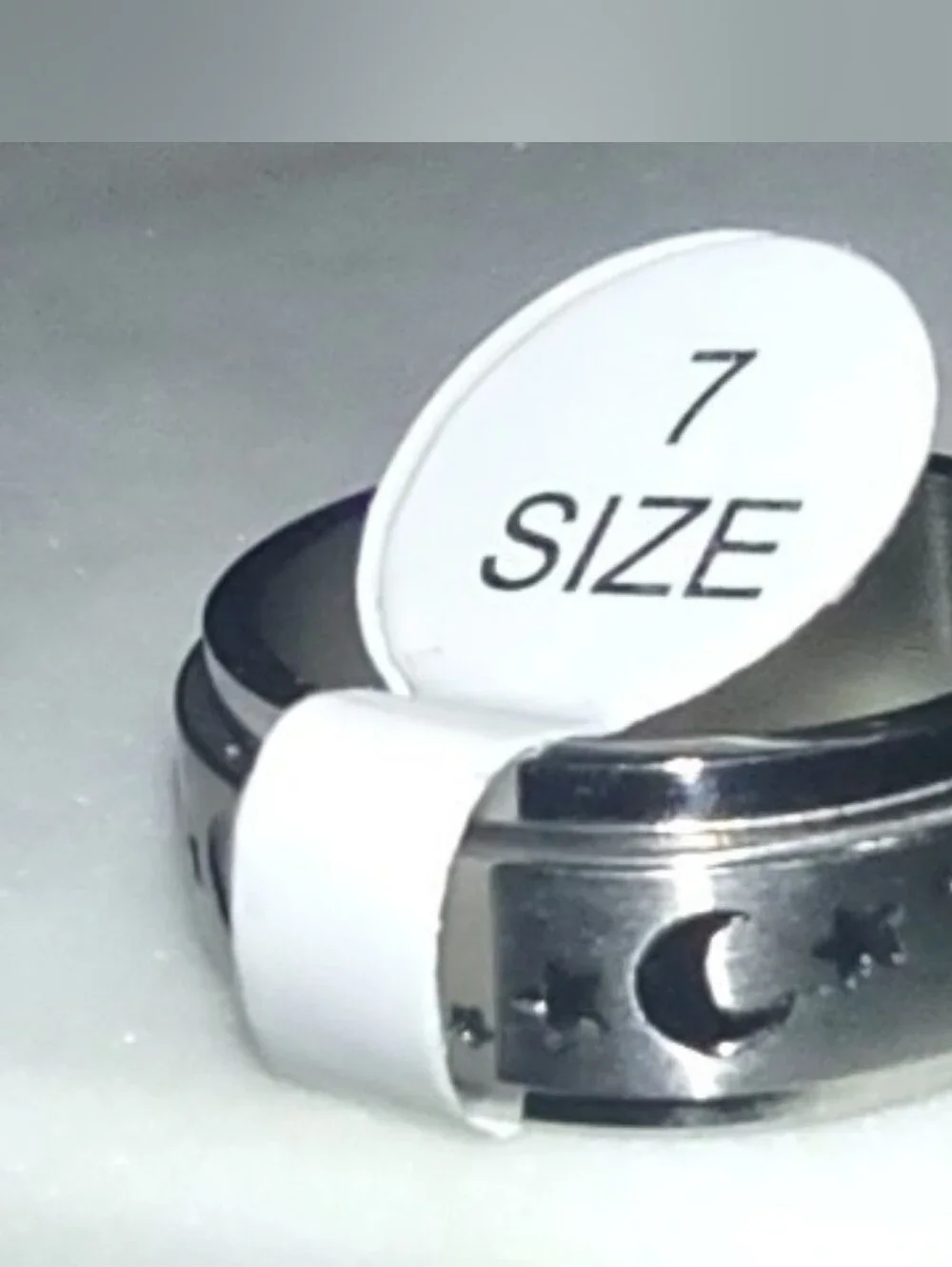 Stainless Steel Fidget Spinner Rings- 4pc bundle- Size 7